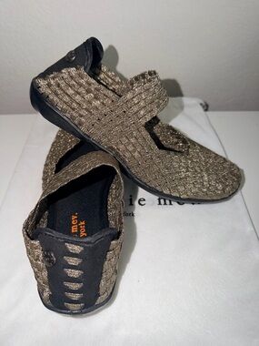 bernie mev. Men’s Metallic Bronze Woven Slip-On Loafers